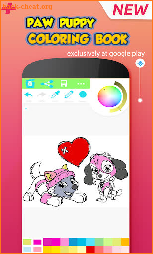 Paw Puppy - Pups Patrol Coloring Game screenshot