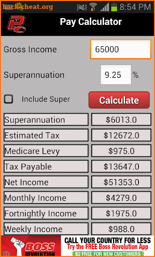 Pay Calculator screenshot