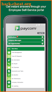 Paycom screenshot