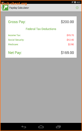 Payday Calculator screenshot
