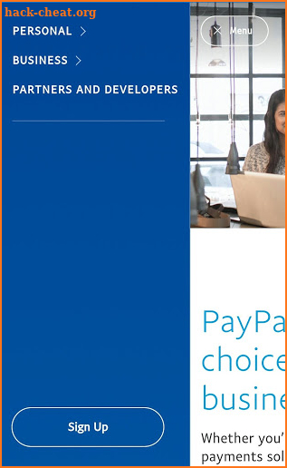 Paypal website screenshot