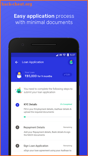 PaySense - Instant Personal Loan app screenshot