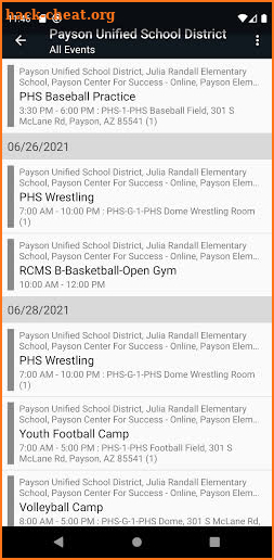 Payson Unified School District screenshot