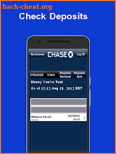 PayWith - Chase QuickPay Advice screenshot