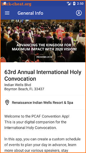 PCAF Conference App screenshot