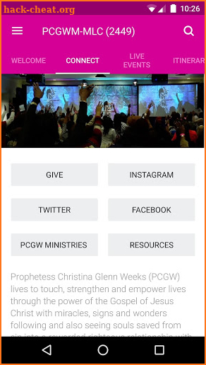 PCGW Ministries screenshot