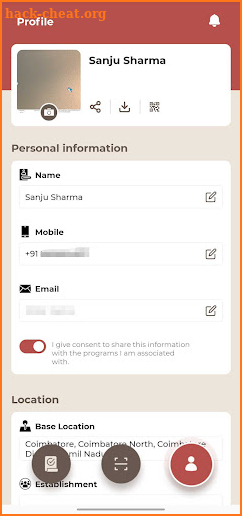 PDA - Participant screenshot