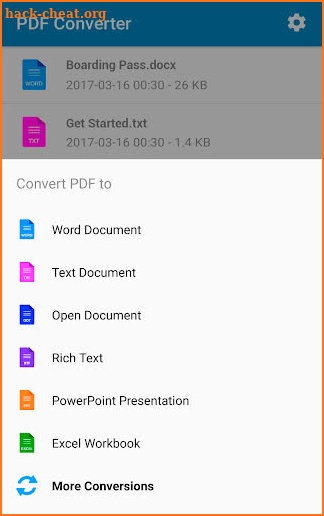 PDF Converter (doc ppt xls txt word png jpg wps..) screenshot