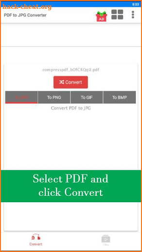 PDF to JPG Converter screenshot