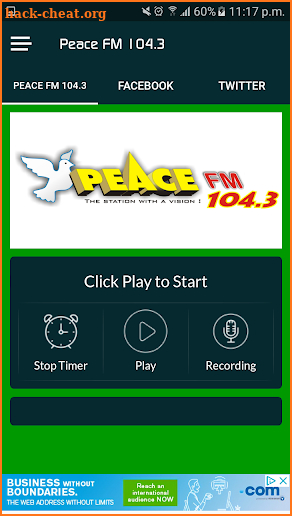 Peace FM 104.3 screenshot