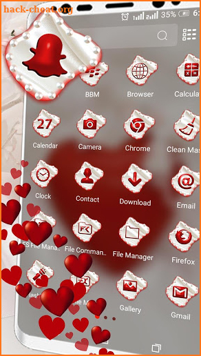 Pearl Heart Launcher Theme screenshot