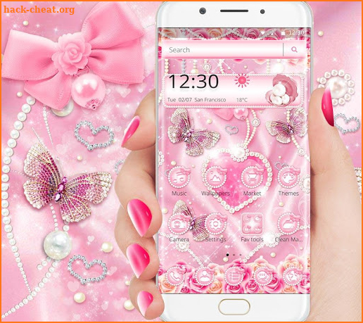 Pearl pink silky theme screenshot