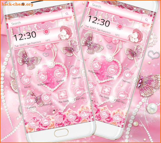 Pearl pink silky theme screenshot