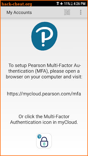 Pearson Employee Authenticator screenshot