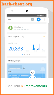 Pedometer, Step Counter & Weight Loss Tracker App screenshot