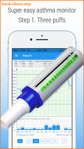 PEF Log - asthma tracker screenshot