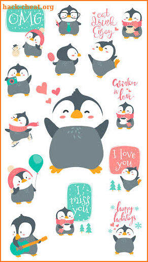 Penguin stickers for WhatsApp . WAStickerApps screenshot