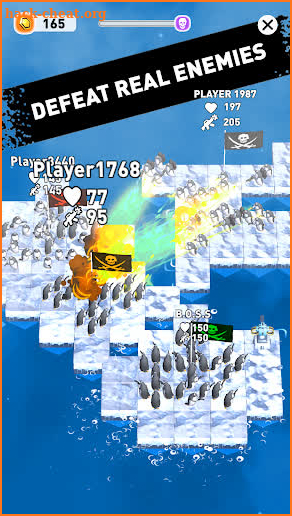 Penguin War Of Raft Challenge screenshot