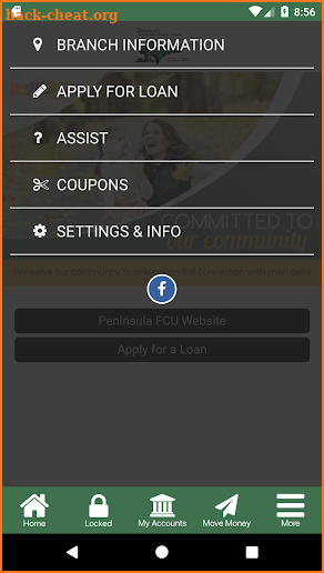 Peninsula Federal Credit Union screenshot