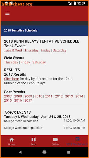 Penn Relays screenshot
