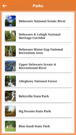 Pennsylvania State and National Parks screenshot