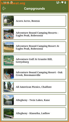 Pennsylvania State RV Parks &  screenshot