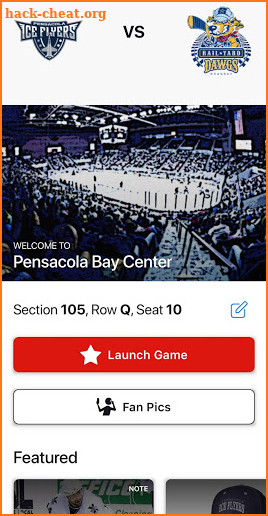 Pensacola Ice Flyers screenshot