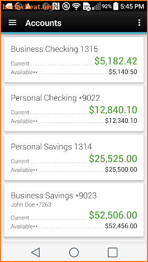 People's Trust Mobile Banking screenshot