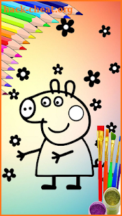 Peppa Coloring Page - Pig Book for Kids 2018 screenshot