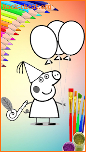 Peppa Coloring Page - Pig Book for Kids 2018 screenshot