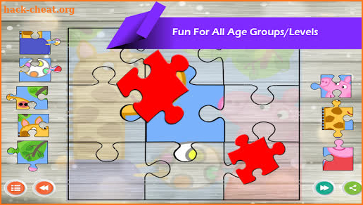 Peppa pig jigsaw puzzle screenshot