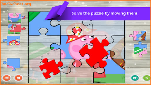 Peppa pig jigsaw puzzle screenshot