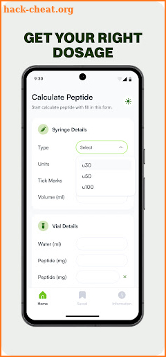 Peptide Calculator App screenshot