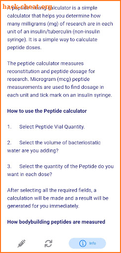 Peptide Mixing Calculator screenshot
