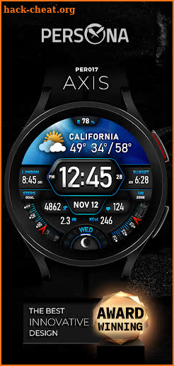 PER017 Axis Digital Watch Face screenshot
