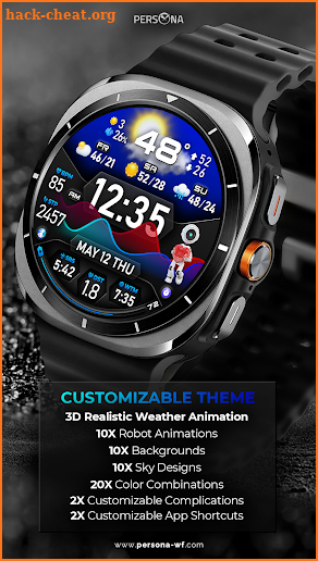 PER33 Ultra Chart Watch Face screenshot