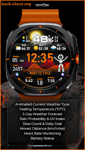 PER33 Ultra Chart Watch Face screenshot