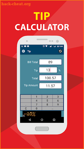 Percent & discount calculator screenshot