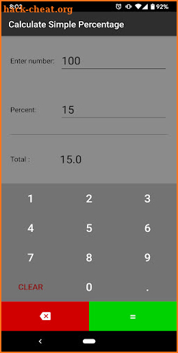Percentage Calculator (Simple) screenshot