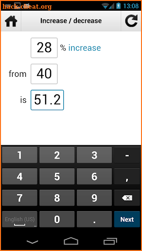 Percentage Calculator v1 PRO screenshot