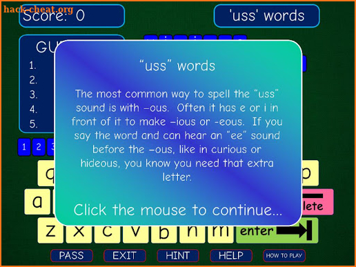 Percival's Spelling School screenshot