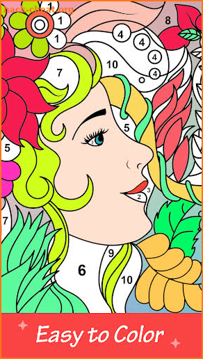 Perfect Adult Coloring - Color By Number Book Page screenshot