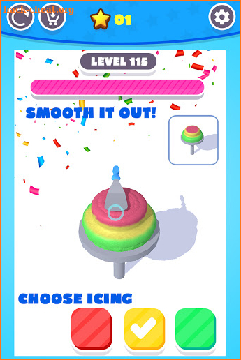 Perfect Colorful Cake Icing 3D screenshot