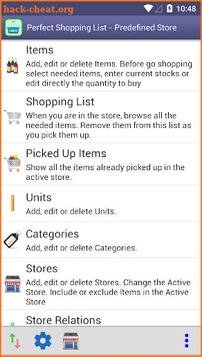 Perfect Shopping List screenshot