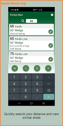 Perfect Shot Golf App screenshot