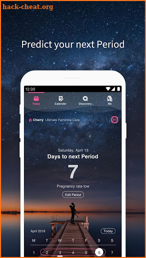 Period Calendar Cherry - Track Menstrual Cycle screenshot