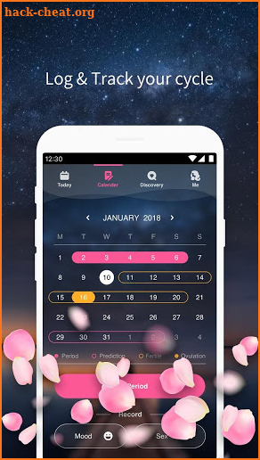 Period Calendar Cherry - Track Menstrual Cycle screenshot