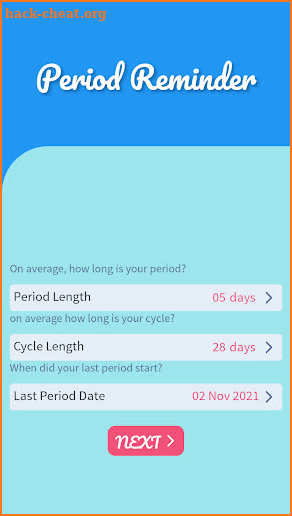 Period Reminder screenshot