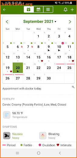 Period Tracker screenshot