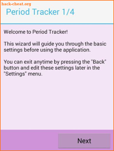 Period Tracker 2018 screenshot